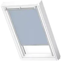 Velux Verdunklungsrollo "DKL 4576S" verdunkelnd ohne Bohren in Führungsschienen alufarbene Führungsschienen & Griffleiste