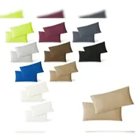 EXKLUSIV HEIMTEXTIL Jersey Kissenbezug Hülle 2 Sparpack Set mit Reißverschluss hochwertige Qualität 40 x 80 cm sand