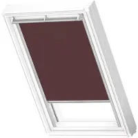 Velux Verdunklungsrollo "DKL 4559S" verdunkelnd ohne Bohren in Führungsschienen alufarbene Führungsschienen & Griffleiste