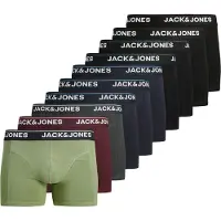 Jack & Jones JACK&JONES Herren Boxershorts, 10er Pack - JACTIMOTHY SOLID TRUNKS 10 PACK, Trunks, Baumwoll-Stretch