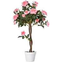 Outsunny künstliche Pflanzen-18L x 18B x 90H cm-Rosa | Gr.: onesize