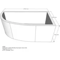 LDG förlag Badewannenträger passend für Ideal Standard HotlineNeu rechts 160 × 90 × 45 cm