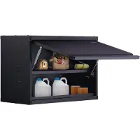 Vevor Werkstatt Wandschrank 77 x 31,8 x 50 cm Hängeschrank 108 kg Gesamtkapazität (2 Regale) Werkstattschrank aus 0,6 mm dickem SPCC-Stahlplatte Ideal als Vorratsschrank