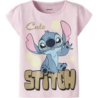Name it Kurzarmshirt "NMFFUBA STITCH SS TOP BOX NOOS WDI" Baumwollmischung, mit Stitch Druck