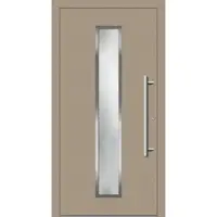Haustuerenland.de Haustür mit Fingerprint RC2 "SVENJA" 79 mm Graubeige RAL 1019 innen öffnend DIN rechts