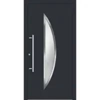 Haustuerenland.de Smarte Haustür "GERALDINE" 79 mm RC2 mit Fingerprint Anthrazit RAL 7016 beidseitig innen öffnend DIN links