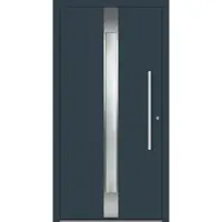 Haustuerenland.de Schüco Aluminium Haustür "COSIMA" ADS 75.SI RC2 Anthrazit RAL 7016 beidseitig innen öffnend DIN rechts