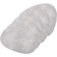 Lind DNA Tischset Curve L Hippo White Grey (4er Set)-37 x 44 cm
