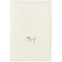 Nobodinoz Babydecke L1N0 Embroid. Winter Blanket French Linen Greige-70 x 140 cm