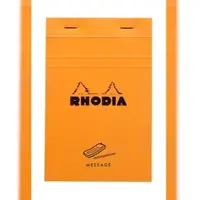 Rhodia 10x Gehefteter Block , Message N°140 11x17 cm, 80 Blatt 90g, mit Vordruck - Orange 140000C