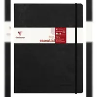 Clairefontaine 5x My.Essential Age Bag, Notizbuch B5 (19x25 cm) mit Fadenbindung, 96 Blatt nummeriert, liniert, Papier elfenbein 90g - Schwarz 794461C
