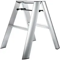 Metaphys - Premium Lucano 2 Step Hockerleiter, Silber