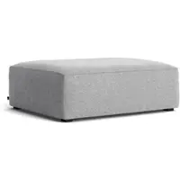 HAY - Mags Soft Ottoman S02 (S), hellgrau (Hallingdal 130) / Nähte: beige (Filzgleiter)