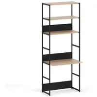 TIPTOE - Unit Schreibtischsystem, H 215 x 84 cm, Eiche / graphite black