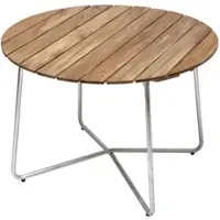 Grythyttan Stålmöbler Grythyttan - 9A 100 Gartenesstisch Ø 100 cm, Teak