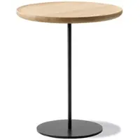 Fredericia - Pal Beistelltisch Ø 44 cm H 38 cm, Eiche hell geölt / schwarz