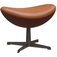 Fritz Hansen - Egg Fußhocker, braun-bronze / Grace Leder walnuss