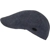 Chillouts Schiebermütze "Leopold Hat", Herren, Gr. S/M (54/57), blau (navy blau), Wollmischung, meliert, Mützen Schiebermütze, mit leicht gebogenem Schirm