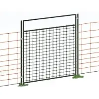 VOSS.farming Tür für Elektrozaunnetze, elektrifizierbar, Komplettset, 105cm