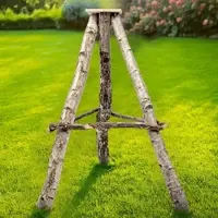 Voss.garden Vogelhausständer aus Birkenholz mittel, extra standfest, 110cm