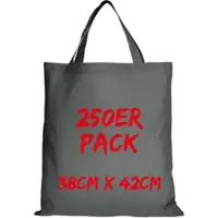 TEXXILLA Baumwolltasche Mehrpack Classic mit zwei kurzen Henkeln, Stahlgrau, stahlgrau