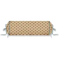 Pip studio Zierkissen Jaipur Flower Roll Cushion Grün Perkal (22 x 70 cm)