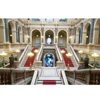 Papermoon Fototapete "Nationalmuseum Prag", bunt, B:3,5m L:2,6m, Vlies, Tapeten, Fototapete