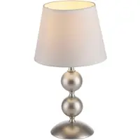 JUST LIGHT Tischleuchte "SIENA", braun (bronce), 1, Ø 14cm H: 35,5cm, 1 Stk., Leuchten, Schalter, Schnurschalter, ExklusiveE27, Tischleuchte