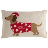 Tom Tailor Dekokissen HOME "Dachshund", rot, B:50cm L:30cm, Obermaterial: 100% Baumwolle, Dekokissen_Sitzkissen_Kissenhüllen, Dekokissen, aus Baumwolle