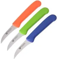 Gräwe Gemüsemesser 906K.03.CX1, Set, 6 cm Edelstahlklinge, Kunststoffgriff, 3 Stück