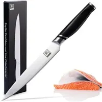 Zayiko NAMI Fleischmesser 20,50 cm Klinge I Scharfes Küchenmesser und Profi Kochmesser aus deutschem Stahl mit ABS Griff und Geschenkbox