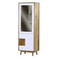 Möbel Kraft Vitrine Cabinet , holzfarben , Maße (cm): B: 65 H: 188 T: 40.0