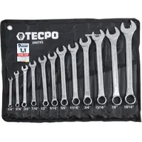 TECPO Maul-Ringschlüssel-Satz SW 1/4"- 5/16", 12-teilig