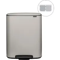 Brabantia Bo Treteimer 2 x 30 Liter Soft Grey