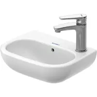 Duravit Handwaschbecken D-Code 36x27cm, m ÜL, HLB, we, Hahnloch rechts
