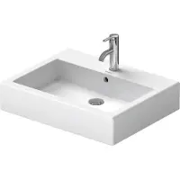 Duravit Waschtisch Vero 045460, 600mm, mit Überlauf, Hahnlochbank, 1 Hahnloch, weiß, 1 Stk.
