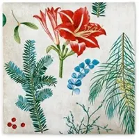 Mank Airlaid Serviette Amaryllis, 40 x 40 cm, 50 Stück - Weihnachten Xmas