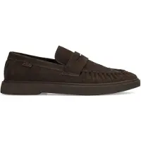 Manfield Braune Veloursleder-Loafer | Größe 44