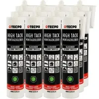 TECPO Montagekleber HIGH TACK Baukleber, 12x 455g Kleber +...