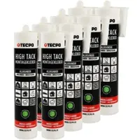 TECPO Montagekleber HIGH TACK Baukleber, 8x 455g Kleber +...