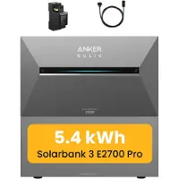 Anker SOLIX Solarbank 3 E2700 Pro Set inkl. Zusatzakku & Smart Meter 5376Wh 3600W Dynamischer Tarif