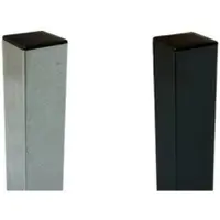 Meingartenversand.de Stahlpfosten zum Aufschrauben 8 x 8 x 132 cm - Pfosten aus verzinktem Stahl, Silber - Metallpfosten - Zaunpfosten für Garten & Terrasse
