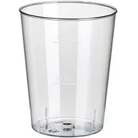 Papstar 400x Einweg-Schnapsglas 4cl PS mit Eichstrich bei 2cl und 4cl transparent