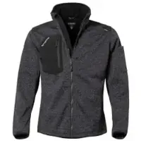 Qualitex Strick-Fleecejacke "protectano" schwarz M