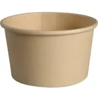 Abena Eisbecher, Pappe, braun, 140 ml 1010001766 , 1 Karton = 20 Packungen à 50 Stück