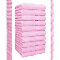Betz 10 Stück Handtücher PALERMO Handtuch-Set 100% Baumwolle Größe 50x100cm Farbe Rosé