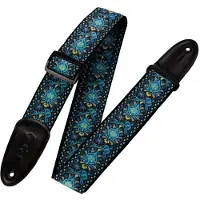 Levys Leathers Hootenanny 2" Jacquard Weave Gitarrengurt blau geblümt
