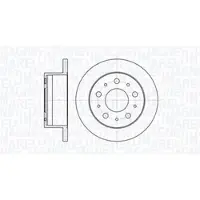MAGNETI MARELLI Bremsscheibe [Hersteller-Nr. 361302040135] für Citroën, Fiat, Peugeot
