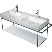 Duravit Metallkonsole DuraSquare 126,5x45cm, wandhängend, schwarz matt