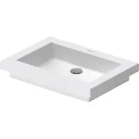 Duravit Aufsatzwaschtisch 2nd floor 58x41,5cm, geschli., o. HL, ÜL, HLB, we